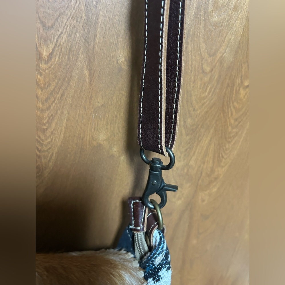 Myra Bag Brown and Black Shoulder Bag - Picture 8 of 14